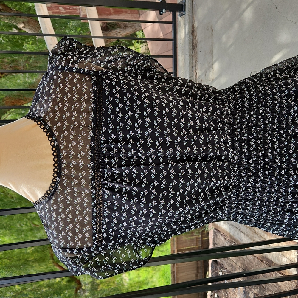 AQUA Sheer Tiered Dress - Picture 2 of 12